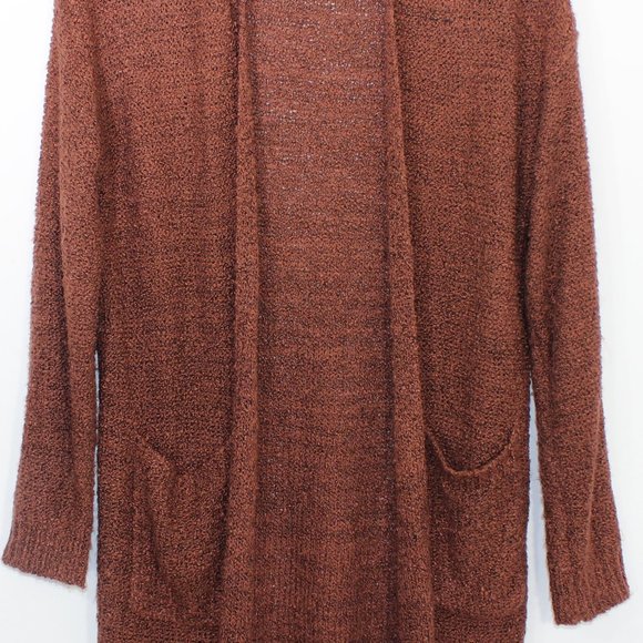 ALTAR'D STATE Open Cadigan Red Brown Rust Pockets - Picture 4 of 9